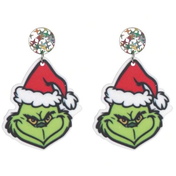 The Grinch Christmas Earrings - Picture 2 of 5